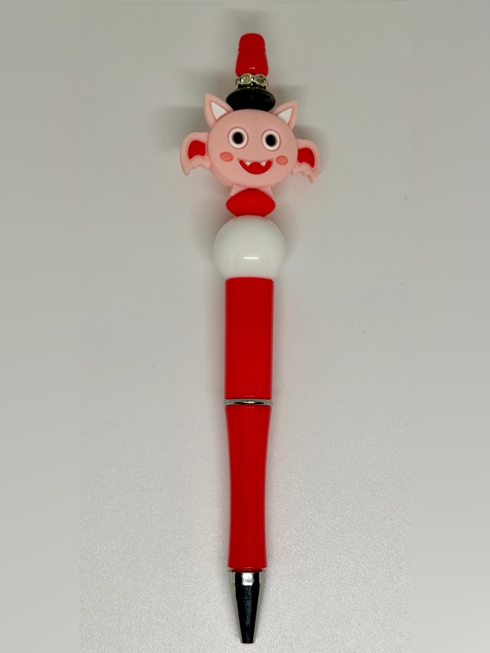 Halloween Pink and Red Bat Pen